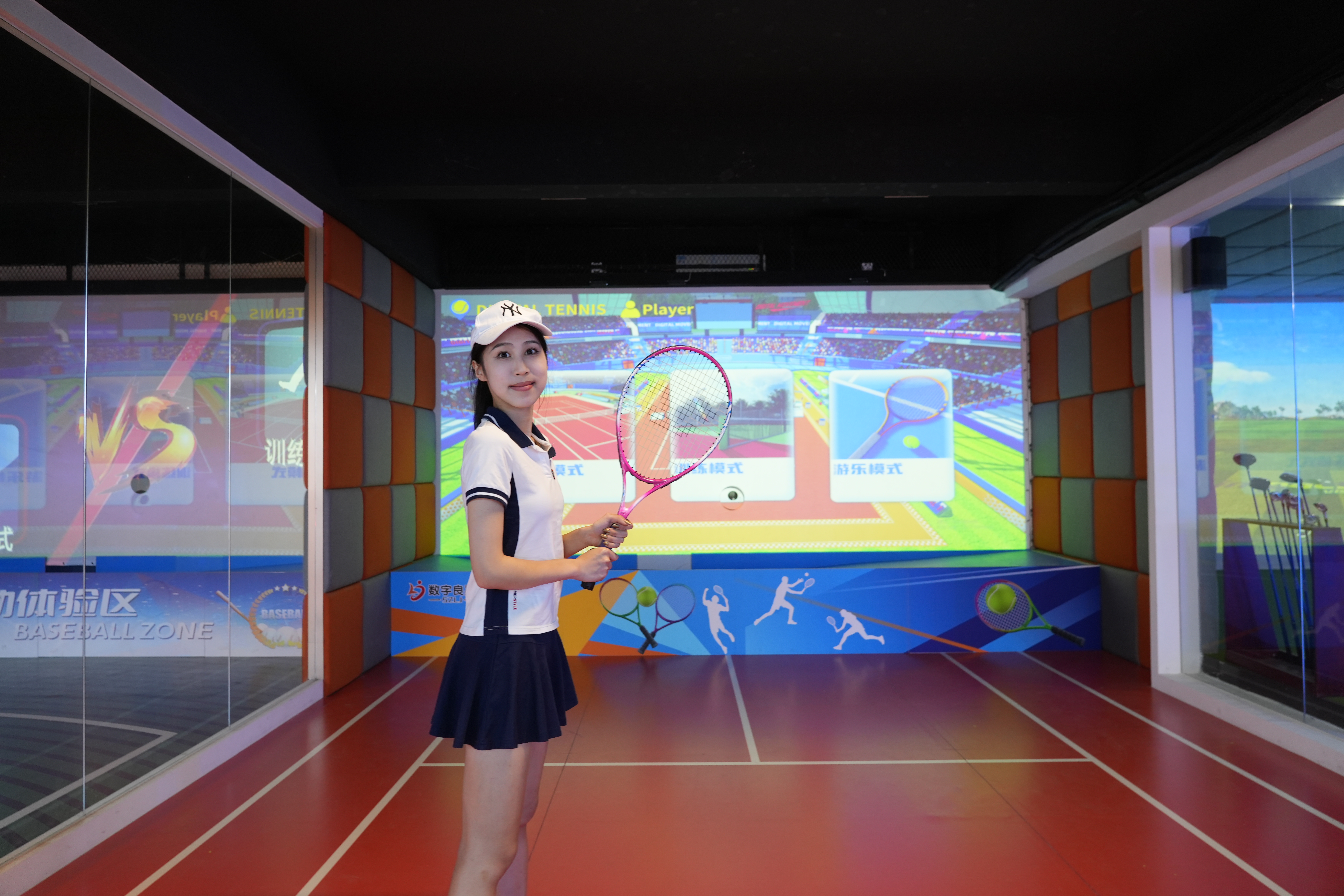 Commercial Indoor Tennis Simulator Simulator Tenis Dalam Ruangan Komersial