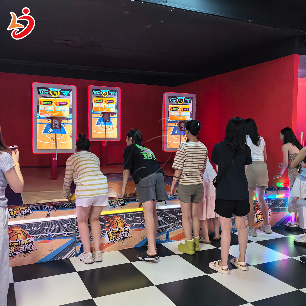 Multiplayer Stationary Basketball Game Machine