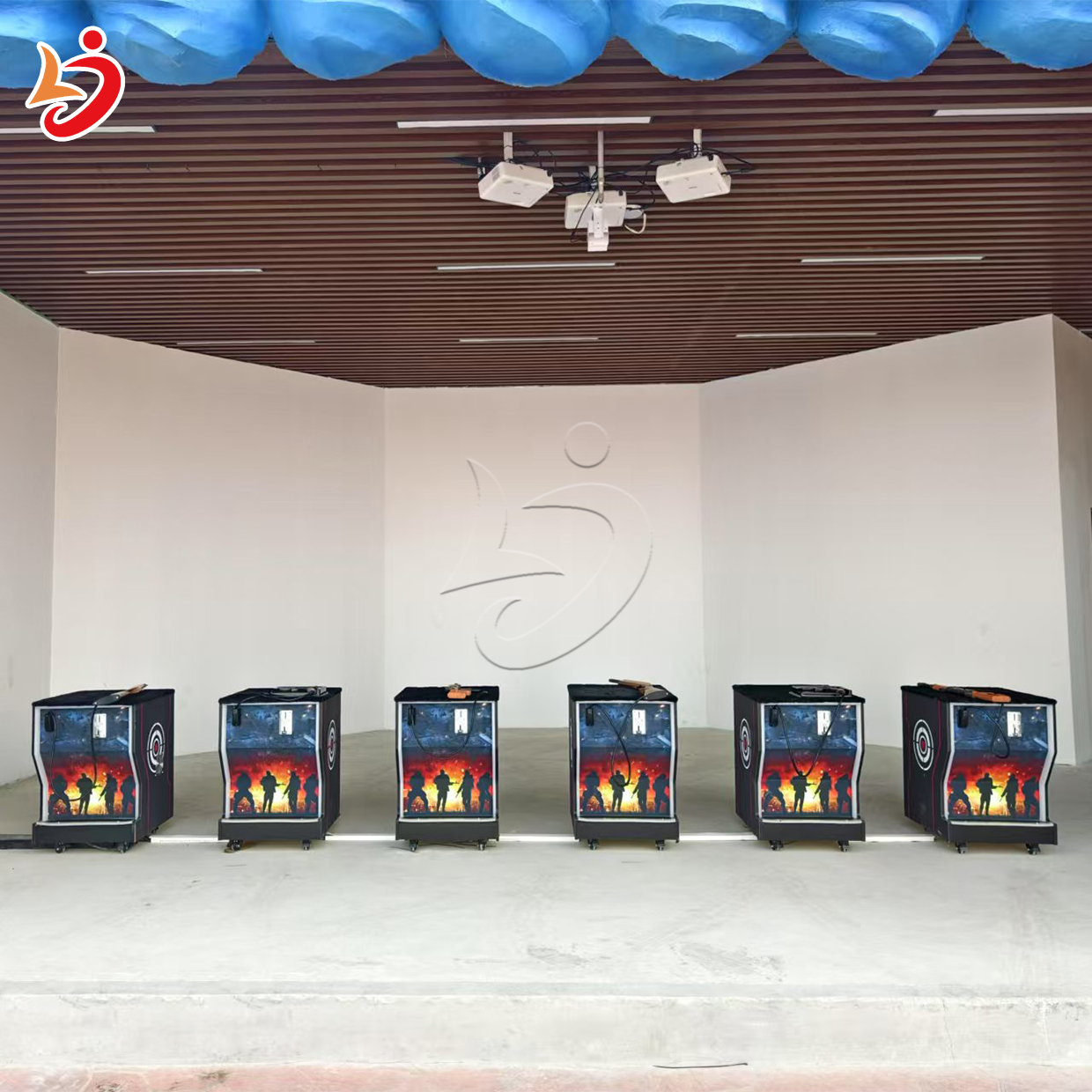 Interactive Projection Immersive Shooting Game Machine