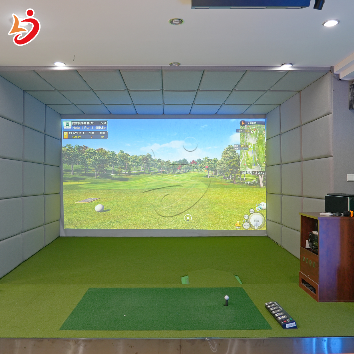 Full-Swing Golf Simulator Kit Set with HD Graphics and Accurate Sensors