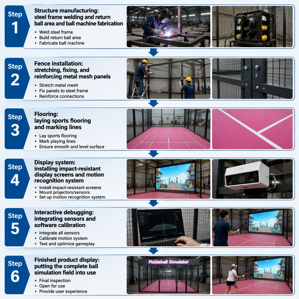 pickleball simulator Production process