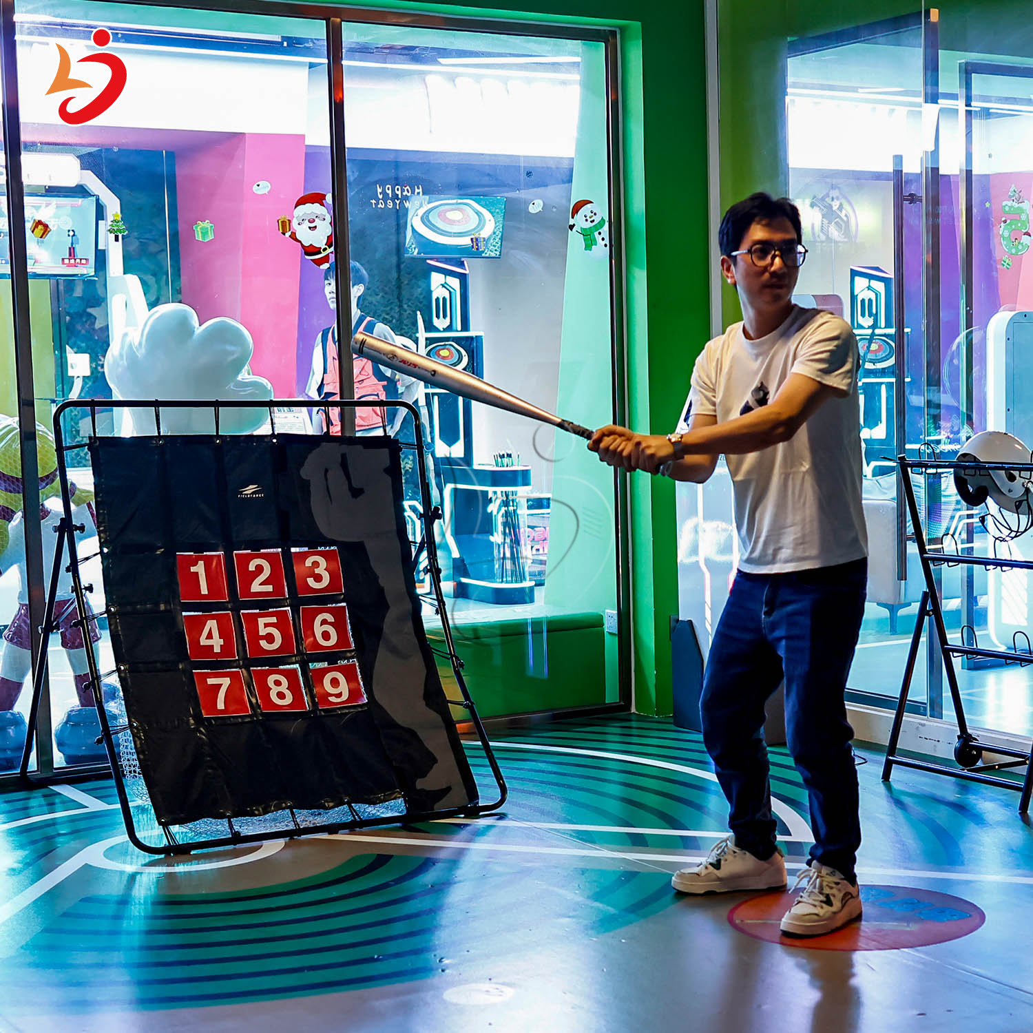 Baseball simulator tracking exit speed