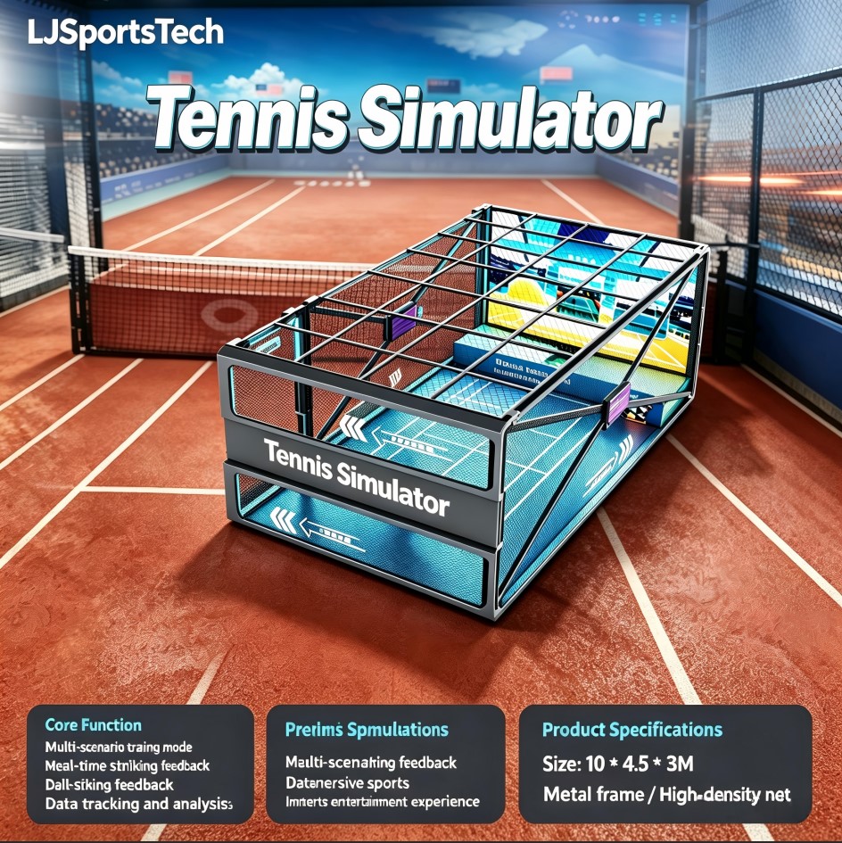 LJSportsTech Tennis Simulator High Repeat Revenue All-Age Digital Sports Entertainment Machine for Commercial and Household